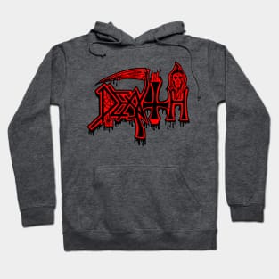 The motif that pays homage to the death metal band Hoodie